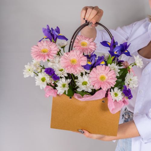 Сумочка с гермини и ирисами Неженка Арт 52754Дв